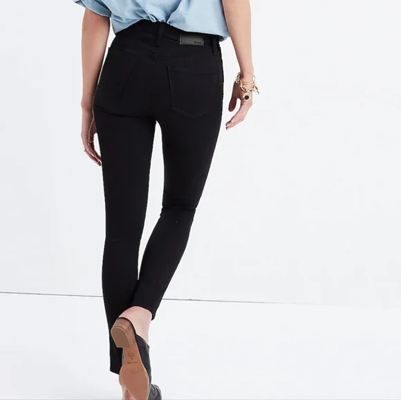 Madewell $129 Black 10" Highrise Skinny Jeans 27 - Picture 8 of 12